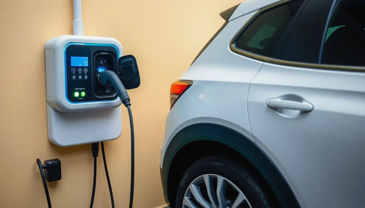 batería de coche eléctrico cargando