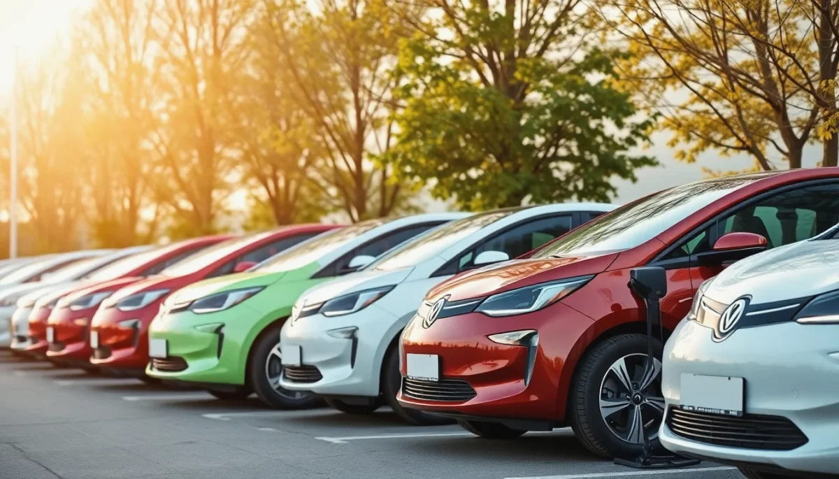 coches eléctricos económicos estacionados
