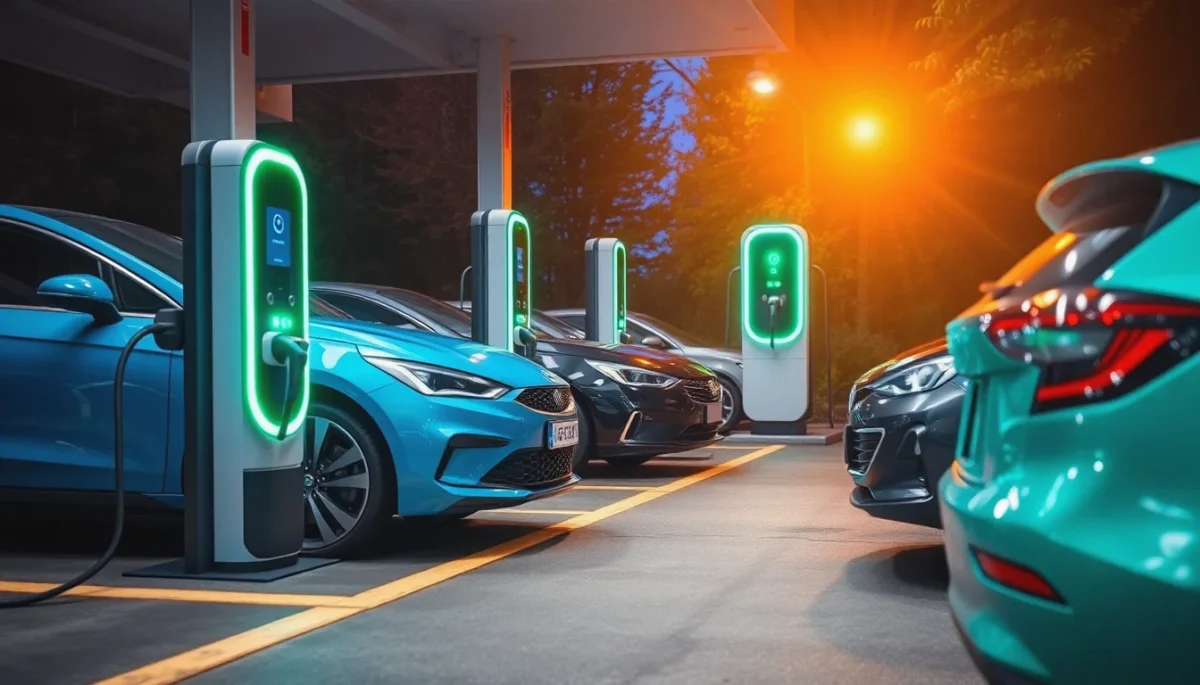 estación de carga de autos eléctricos