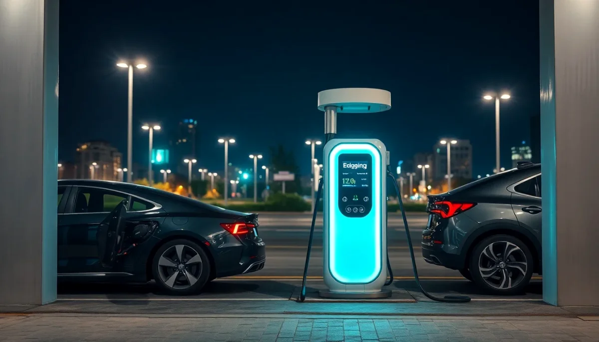 estación de carga de vehículo eléctrico